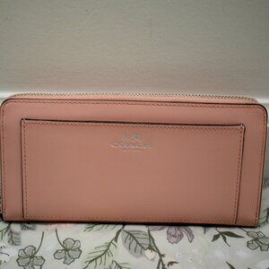 Coach Pink Leather Long Wallet